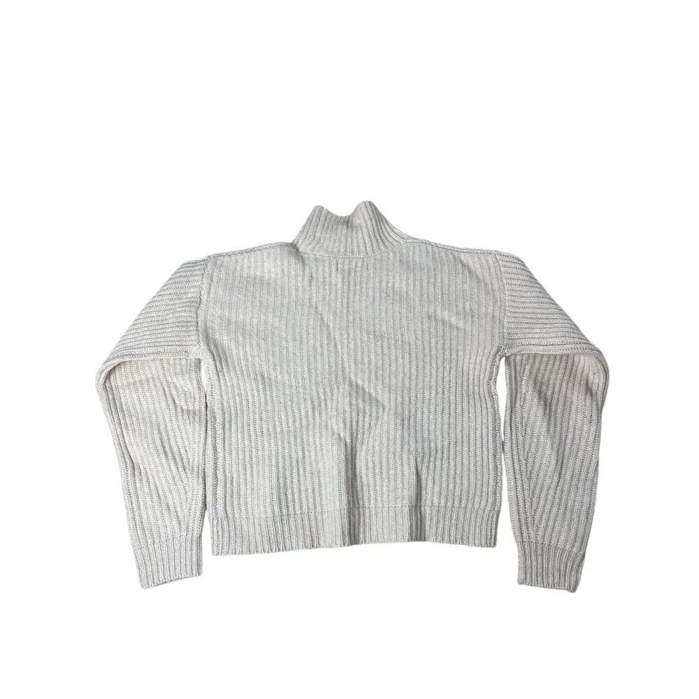 Naadam Merino Wool Cashmere Fisherman Turtleneck Winter White Women's size Small - Picture 4 of 7